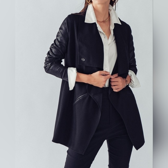 #18884 🛑M FABULOUS BOHO CHIC SEXY Faux Leather Combined Jacket - Picture 13 of 16